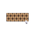 Brown Argyle Pattern Print Extended Mouse Pad