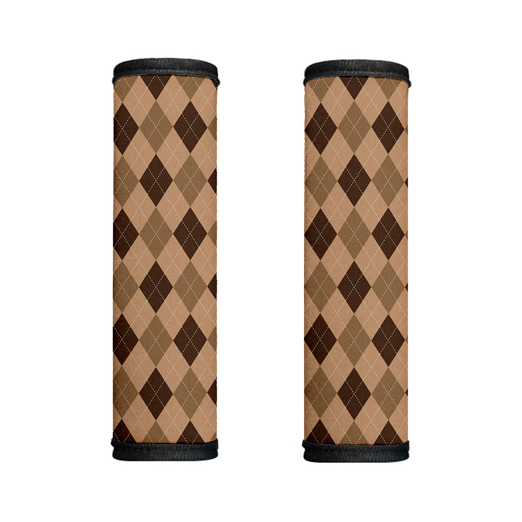 Brown Argyle Pattern Print Handle Covers