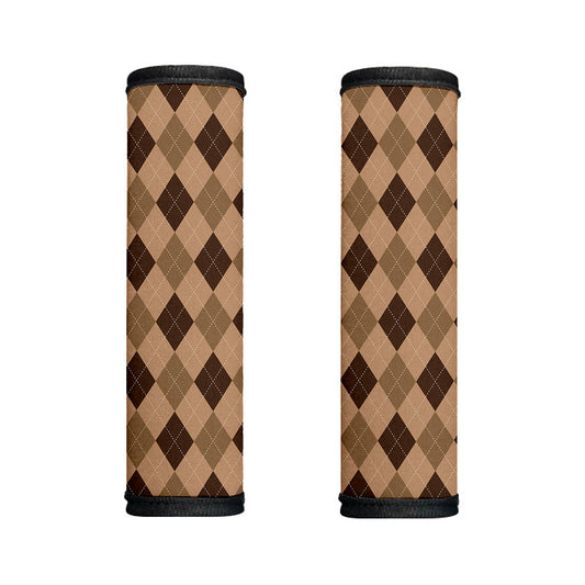 Brown Argyle Pattern Print Handle Covers