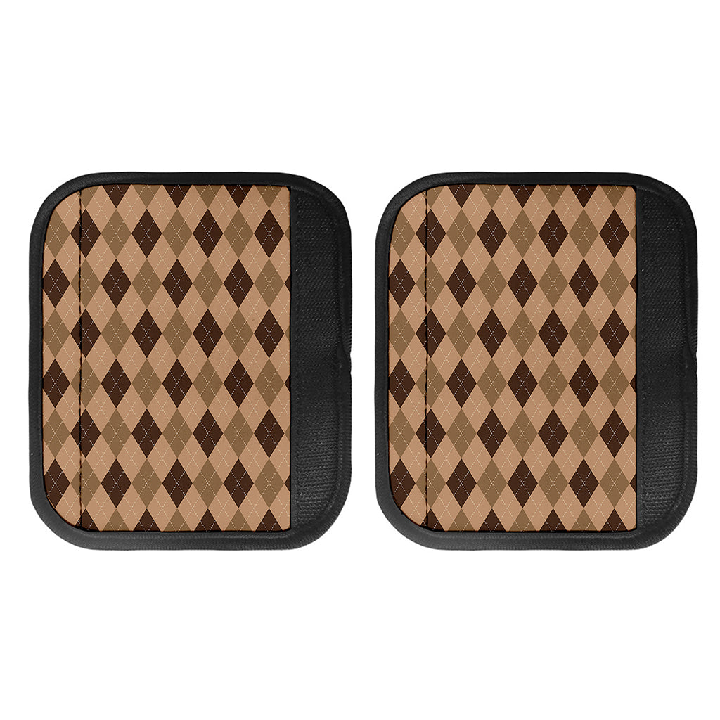 Brown Argyle Pattern Print Handle Covers