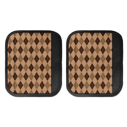 Brown Argyle Pattern Print Handle Covers