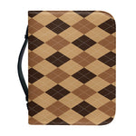 Brown Argyle Pattern Print Leather Bible Cover