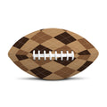Brown Argyle Pattern Print Rugby Ball