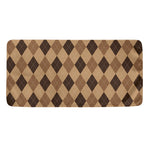 Brown Argyle Pattern Print Towel