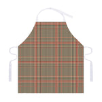 Brown Beige And Red Glen Plaid Print Adjustable Apron