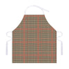 Brown Beige And Red Glen Plaid Print Adjustable Apron