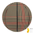 Brown Beige And Red Glen Plaid Print Basketball