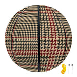 Brown Beige And Red Glen Plaid Print Basketball