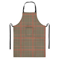Brown Beige And Red Glen Plaid Print Bib Apron With Pocket