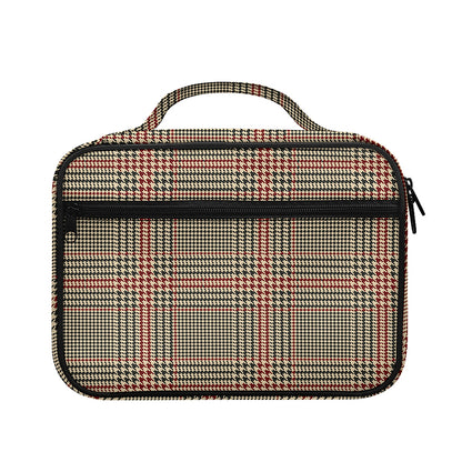 Brown Beige And Red Glen Plaid Print Briefcase Bible Bag