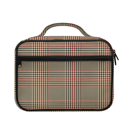Brown Beige And Red Glen Plaid Print Briefcase Bible Bag