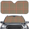 Brown Beige And Red Glen Plaid Print Car Windshield Sun Shade