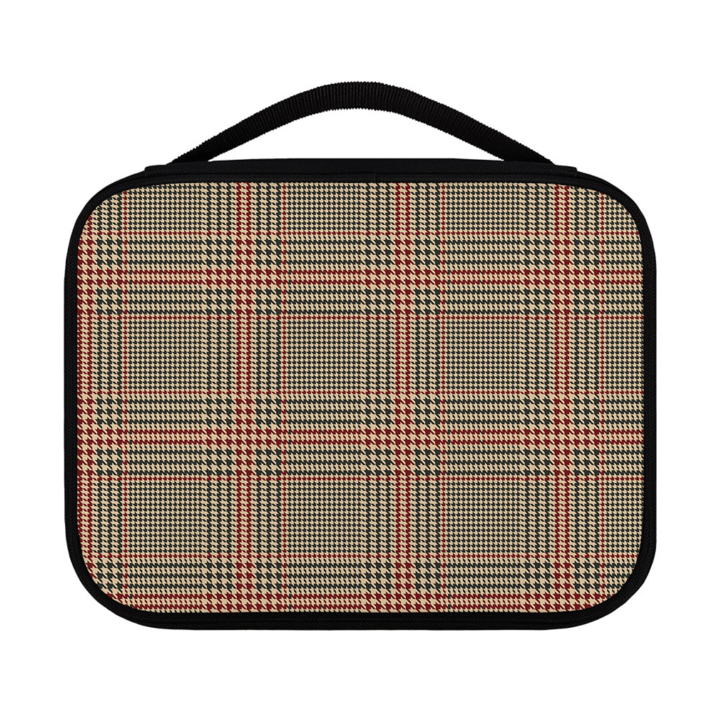 Brown Beige And Red Glen Plaid Print Classic Bible Case
