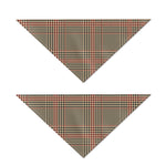 Brown Beige And Red Glen Plaid Print Dog Bandana