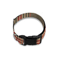 Brown Beige And Red Glen Plaid Print Dog Collar