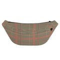 Brown Beige And Red Glen Plaid Print Fanny Pack