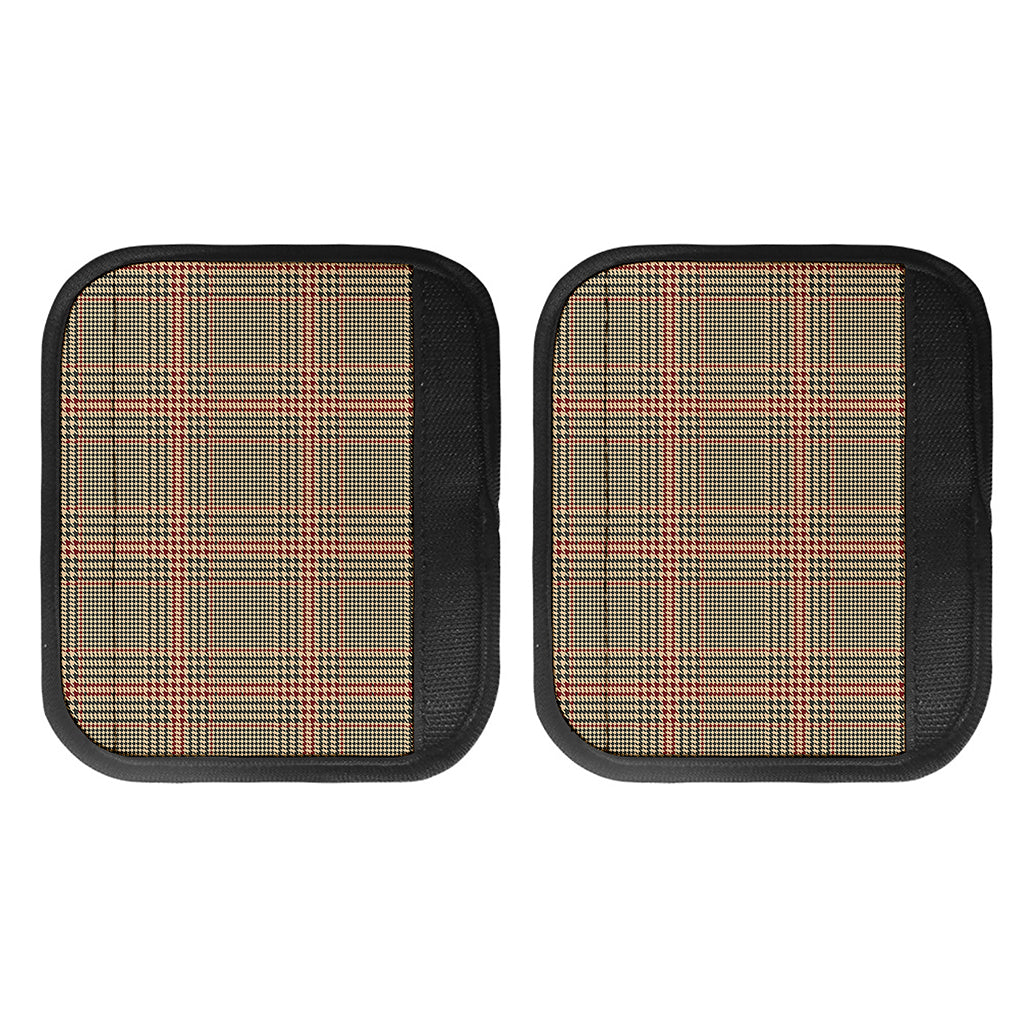 Brown Beige And Red Glen Plaid Print Handle Covers