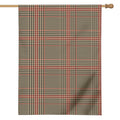 Brown Beige And Red Glen Plaid Print House Flag