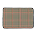 Brown Beige And Red Glen Plaid Print Kitchen Mat