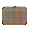 Brown Beige And Red Glen Plaid Print Laptop Sleeve