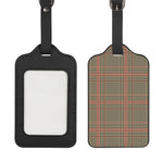 Brown Beige And Red Glen Plaid Print Luggage Tag