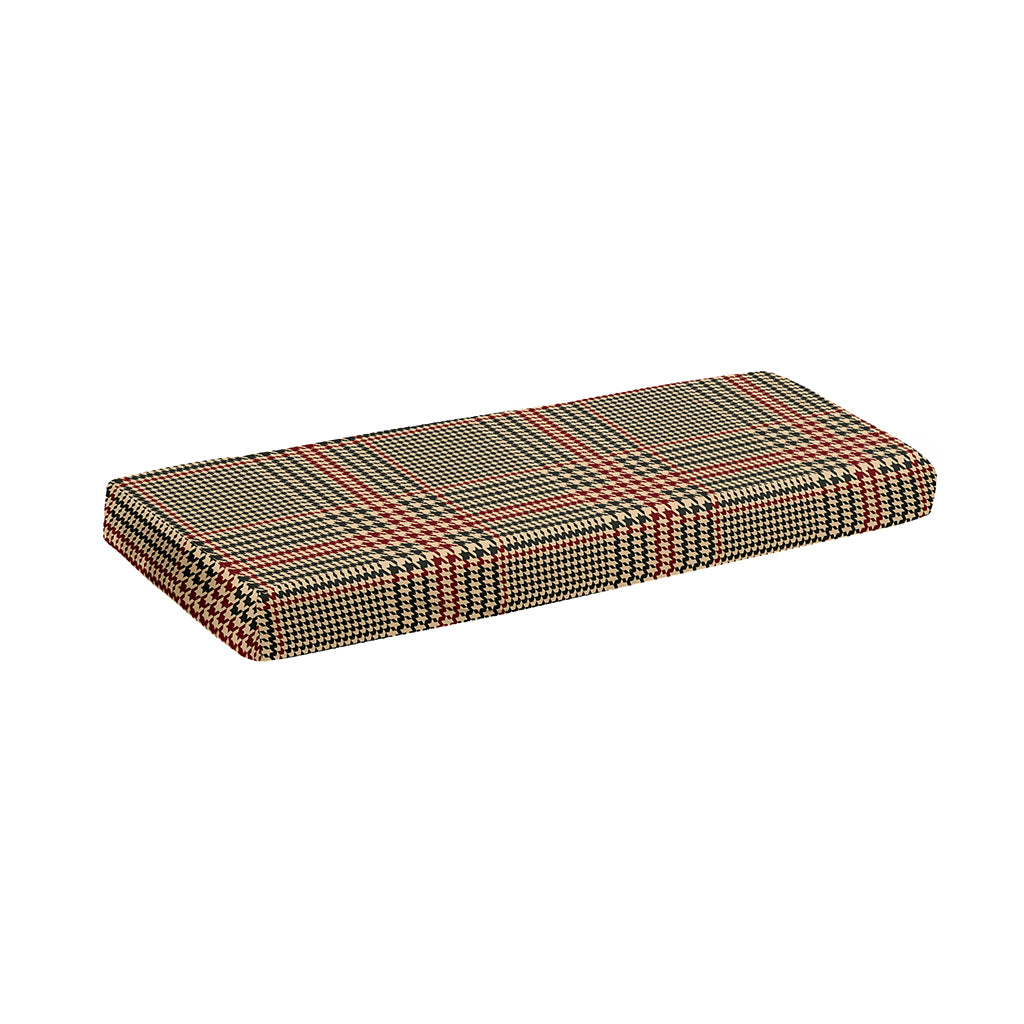 Brown Beige And Red Glen Plaid Print Piano Keyboard Cover