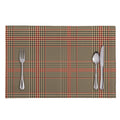 Brown Beige And Red Glen Plaid Print Placemat