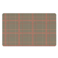 Brown Beige And Red Glen Plaid Print Polyester Doormat