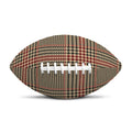 Brown Beige And Red Glen Plaid Print Rugby Ball