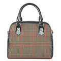 Brown Beige And Red Glen Plaid Print Shoulder Handbag