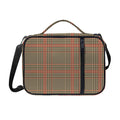 Brown Beige And Red Glen Plaid Print Shoulder Strap Bible Bag