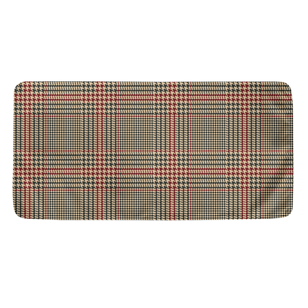 Brown Beige And Red Glen Plaid Print Towel