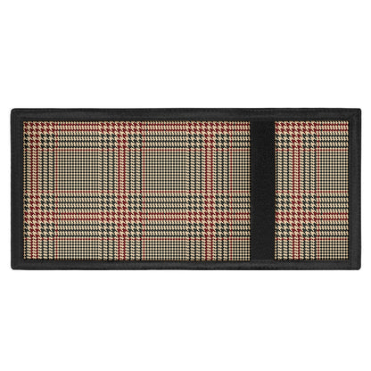 Brown Beige And Red Glen Plaid Print Trifold Wallet