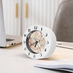 Brown Beige Marble Print Alarm Clock