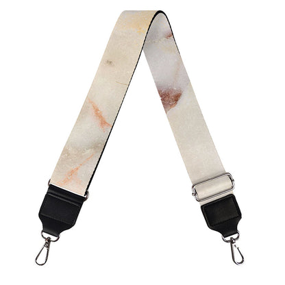 Brown Beige Marble Print Bag Strap