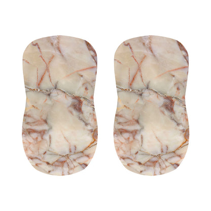 Brown Beige Marble Print Bar Stool Covers