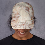 Brown Beige Marble Print Baseball Cap