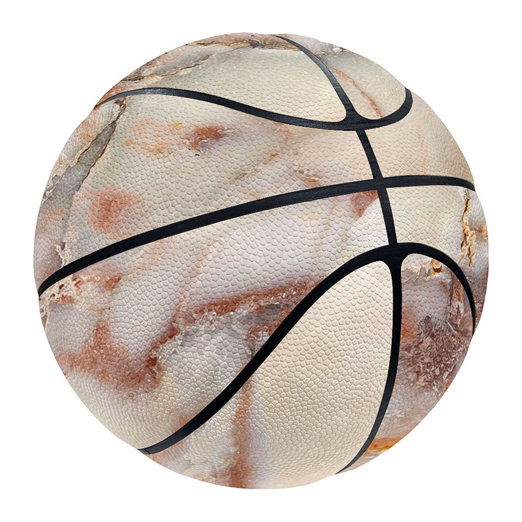 Brown Beige Marble Print Basketball