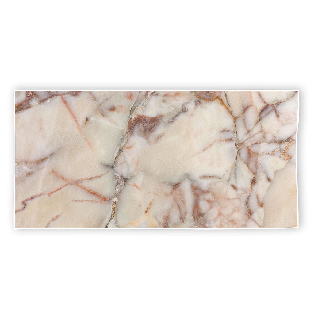 Brown Beige Marble Print Beach Towel
