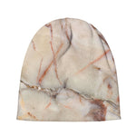 Brown Beige Marble Print Beanie