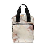 Brown Beige Marble Print Bible Tote Bag