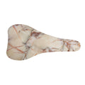 Brown Beige Marble Print Bicycle Seat Cover