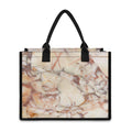 Brown Beige Marble Print Canvas Tote Bag
