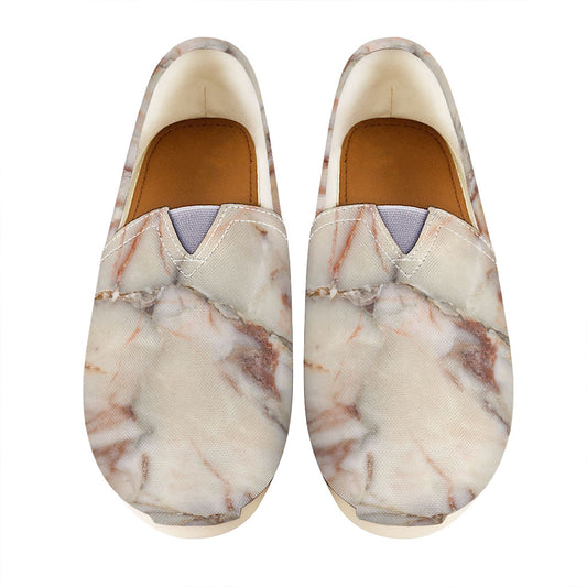 Brown Beige Marble Print Casual Shoes