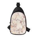Brown Beige Marble Print Sling Bag