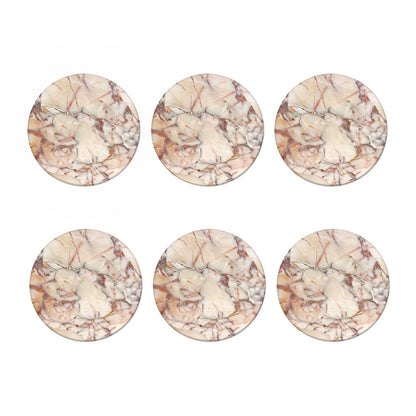 Brown Beige Marble Print Coaster Set