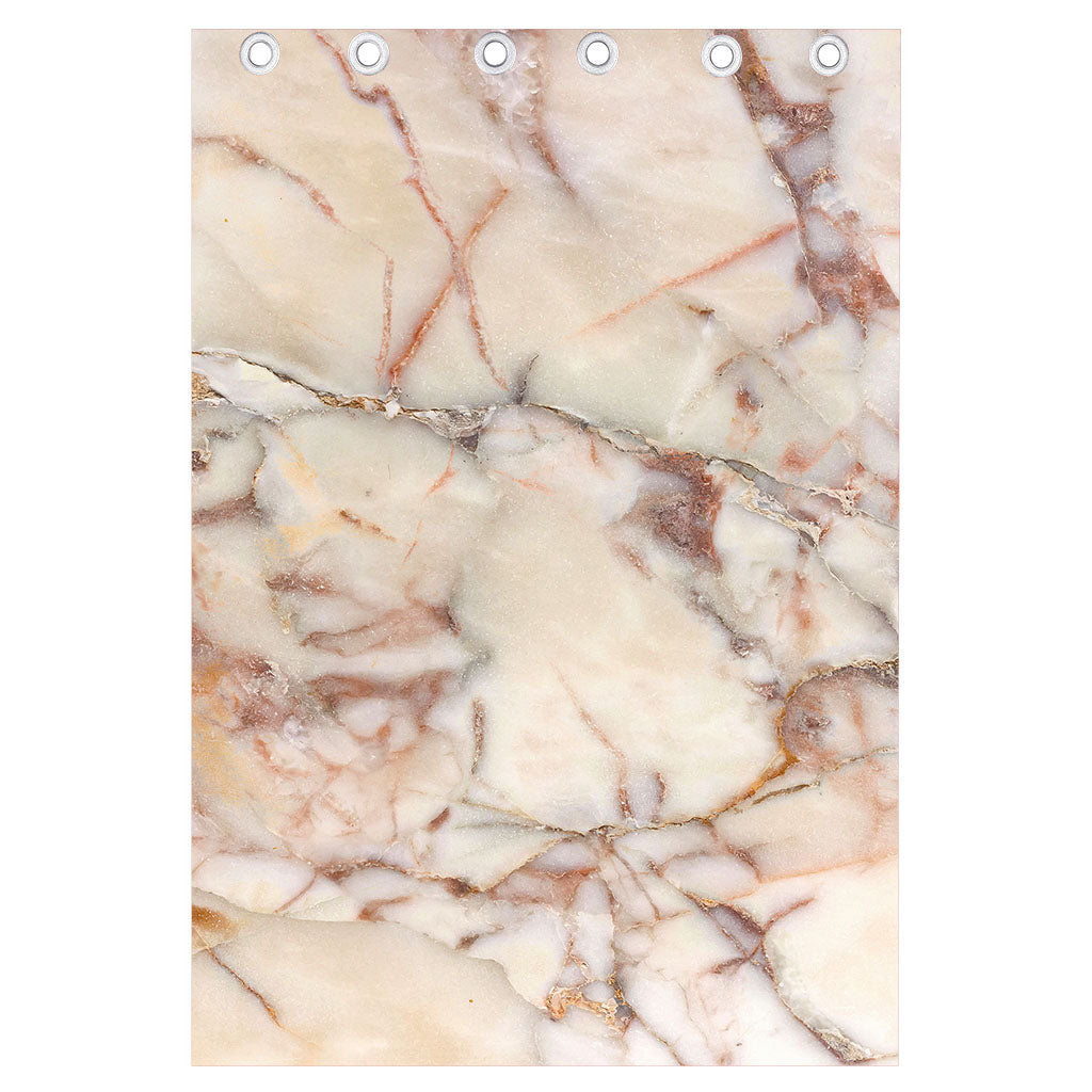Brown Beige Marble Print Curtain