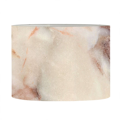 Brown Beige Marble Print Drum Lamp Shade