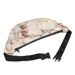 Brown Beige Marble Print Fanny Pack