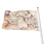 Brown Beige Marble Print Flag
